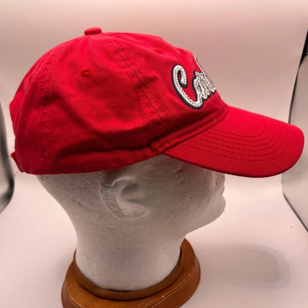 Melonwear St Louis Cardinals Red Rhinestone Script Adjustable Baseball Cap Hat